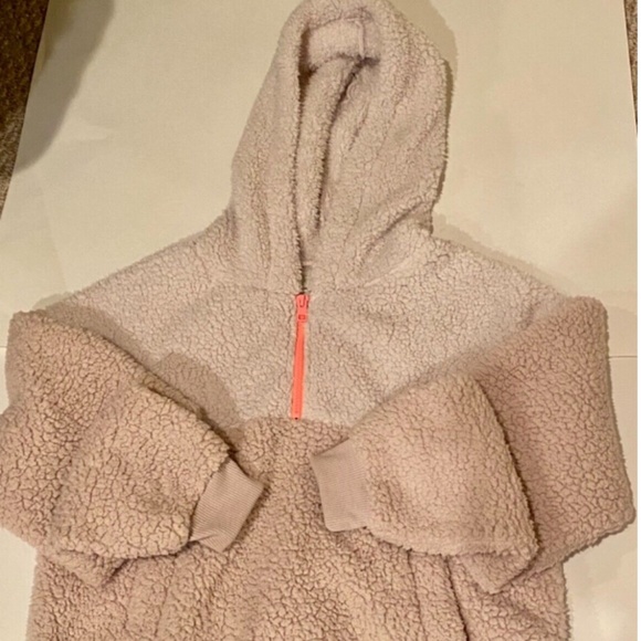 American Eagle Sherpa Quarter Zip Hoodie - Size Medium - Picture 7 of 8